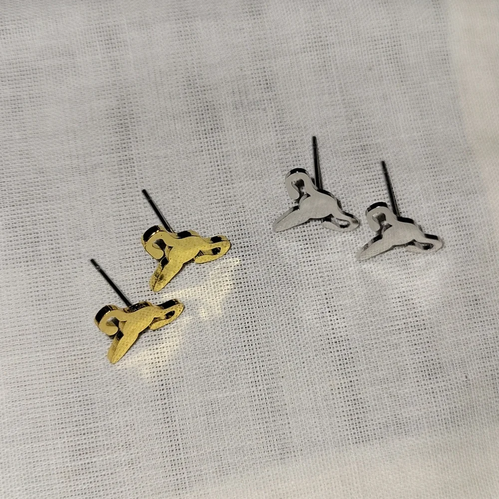 Femcore Uterus Stud Earrings, My Body My Choice - Picture 4 of 6